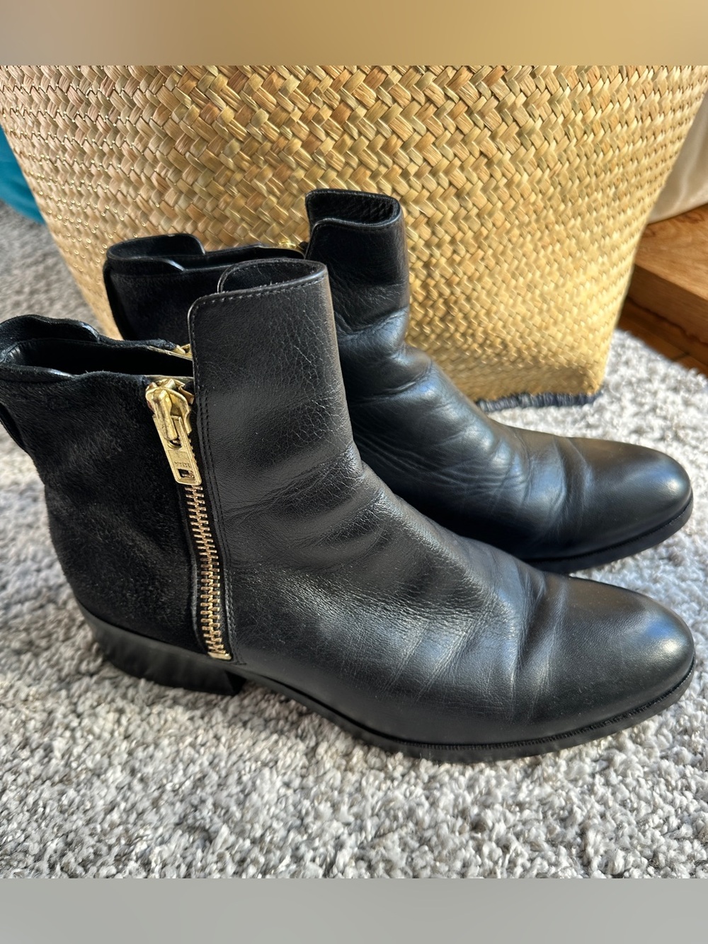 3.1 Phillip Lim Black Leather Alexa Ankle Boots